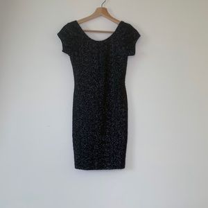 Low back Black sequin dress